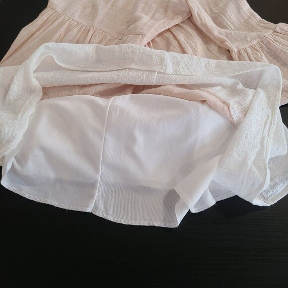 Flamingo Urban Cotton Blend Gauze Dress Minimalist Lagenlook Made in USA Small - Picture 7 of 10